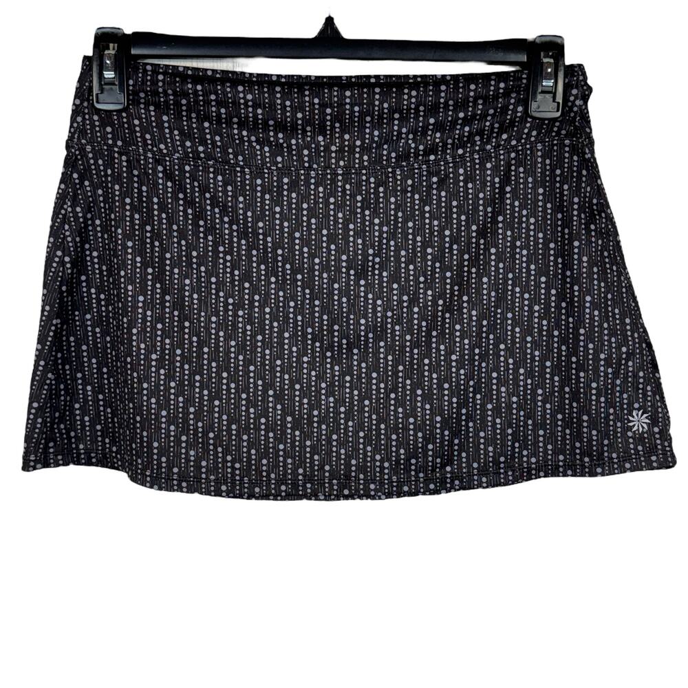 Athleta Small Power Mesh CYA Mini Skirt Stretch Pull-On Quick-Dry Galaxy Dots